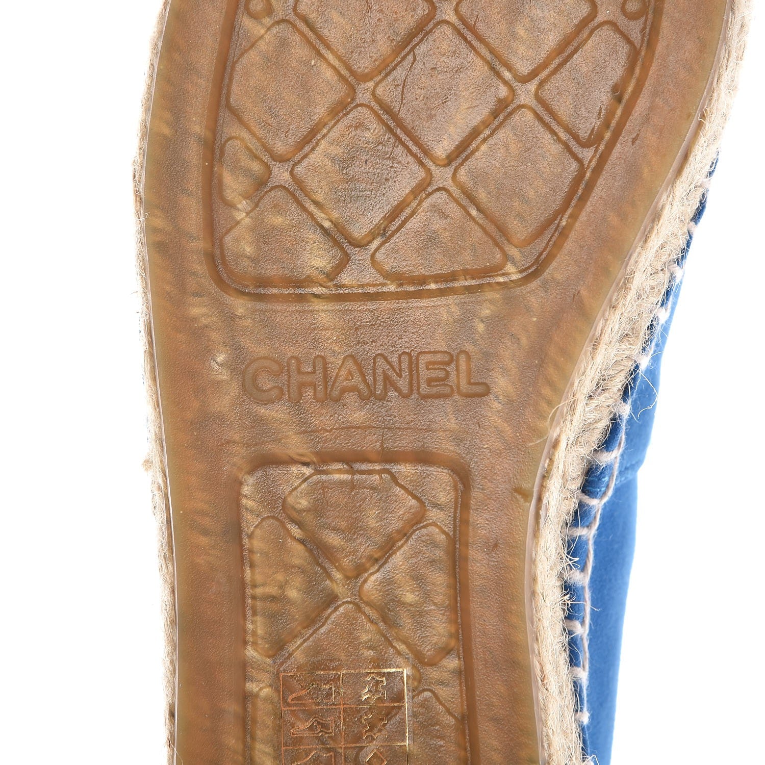 Chanel Suede Lambskin CC Espadrilles 38 Blue 7 of 10