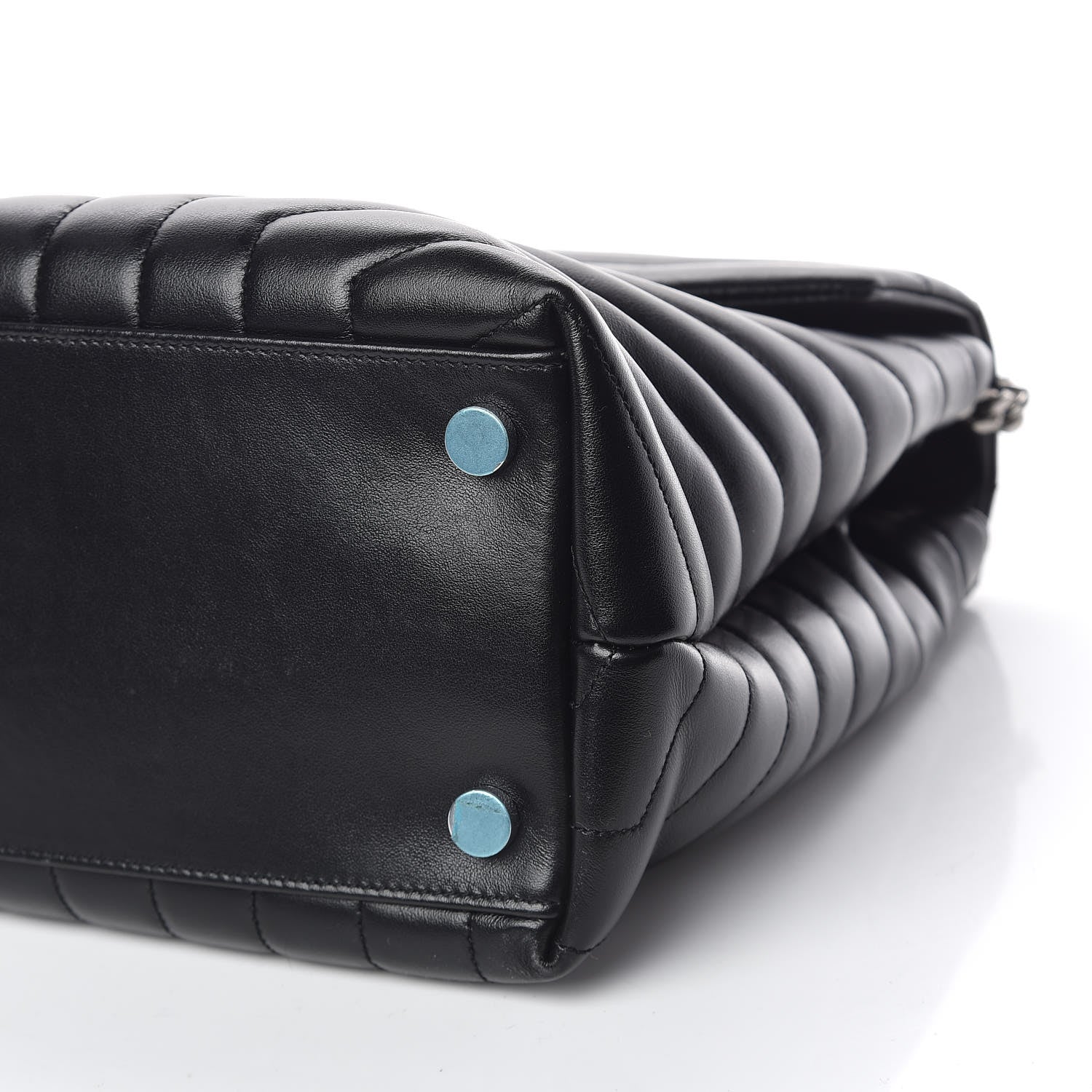 Saint Laurent Calfskin Y Quilted Monogram Large Loulou Chain Satchel Black 7 of 10