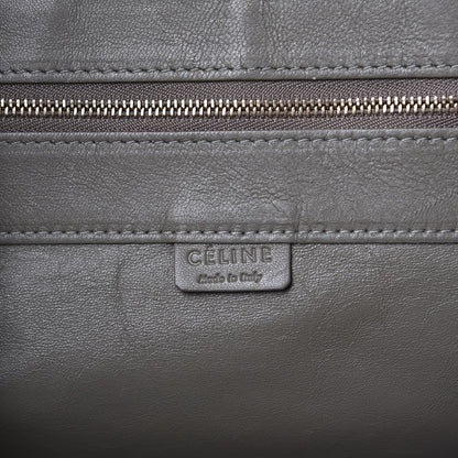 Celine Lambskin Vertical Bi-Cabas Grey Green 6 of 13