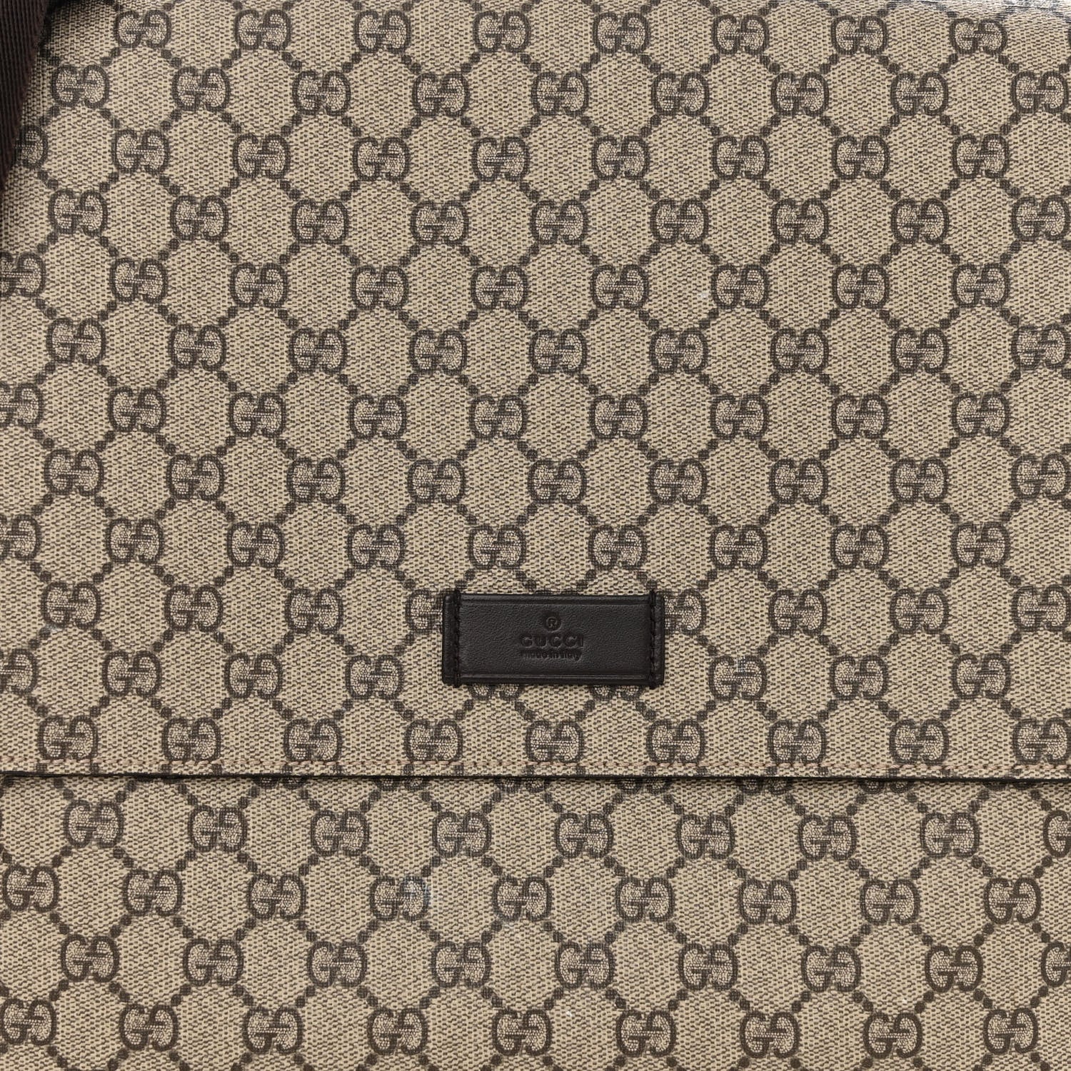 Gucci GG Plus Monogram Messenger Diaper Bag Dark Brown 8 of 12