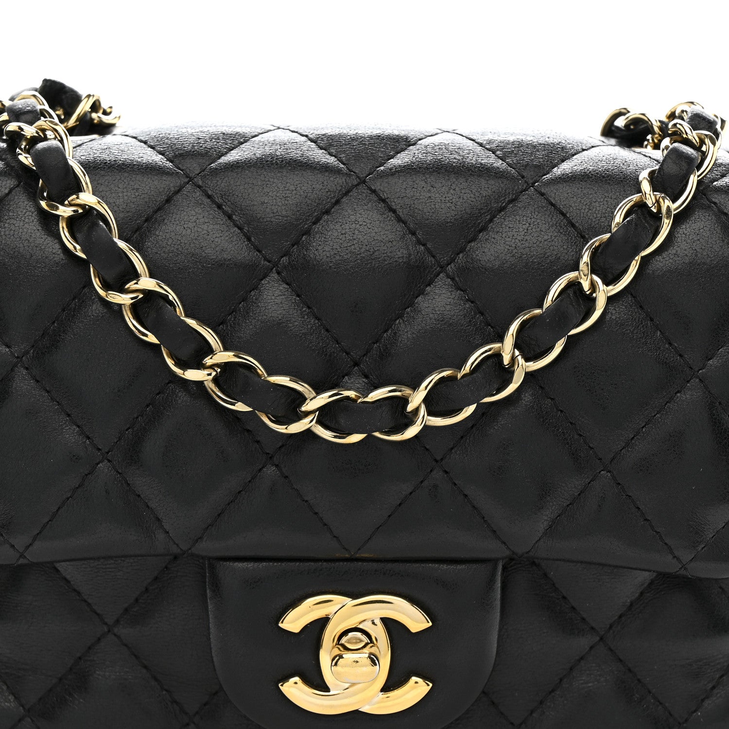 Chanel Lambskin Quilted Mini Square Flap Black 8 of 12