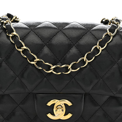 Chanel Lambskin Quilted Mini Square Flap Black 8 of 12