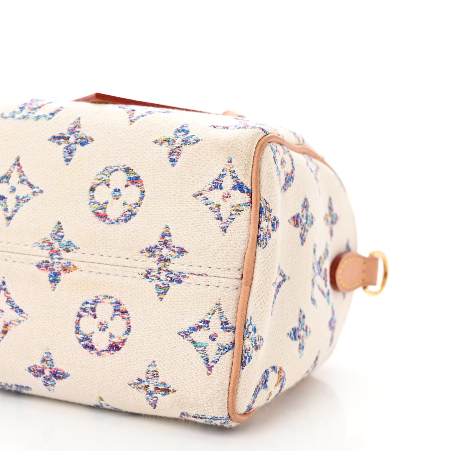 Louis Vuitton Monogram Jacquard Fabric Speedy Bandouliere 20 Multicolor Beige 9 of 10