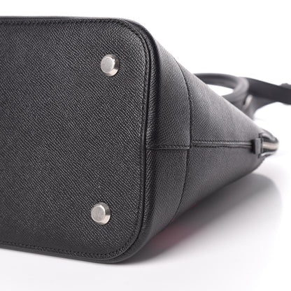 Balenciaga Signature Grained Calfskin Logo M Ville Top Handle Bag Black Rose Shocking 8 of 9