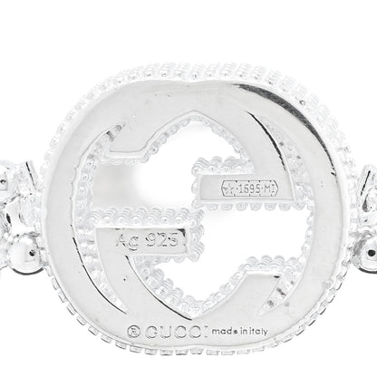 Gucci Sterling Silver Interlocking GG Beaded Flower Bracelet 3 of 3
