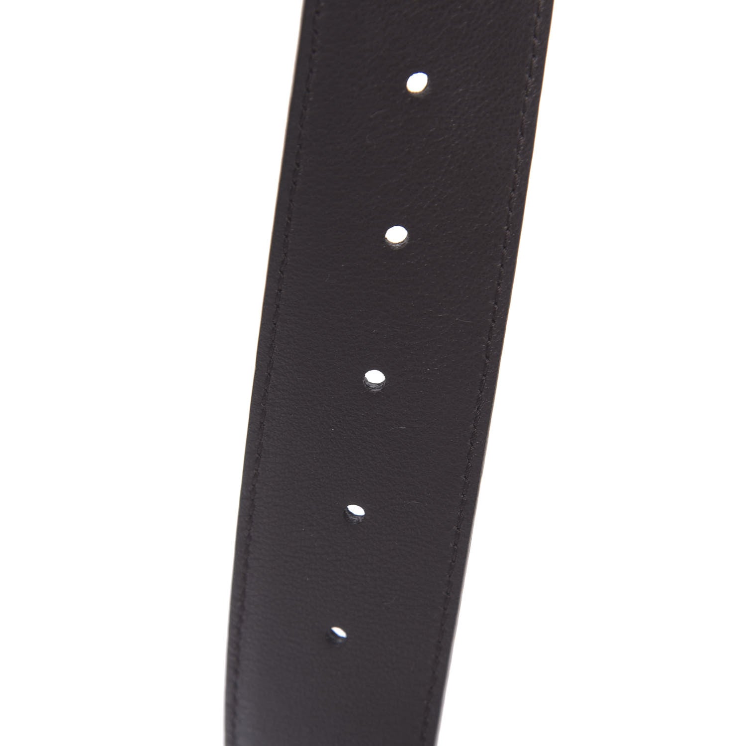Gucci Dollar Calfskin Interlocking G Belt 85 34 Dark Brown 5 of 5