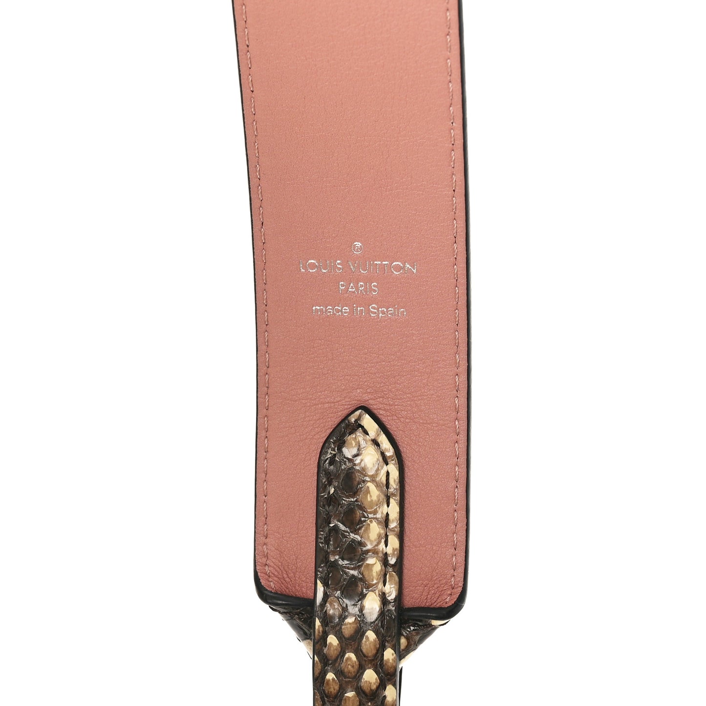 Snakeskin Bandouliere Shoulder Strap Natural