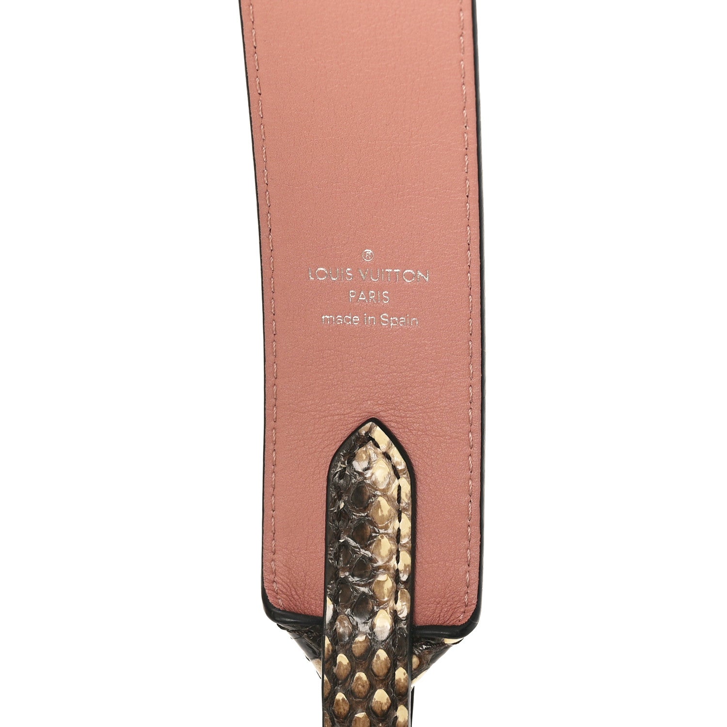 Louis Vuitton Snakeskin Bandouliere Shoulder Strap Natural 3 of 4