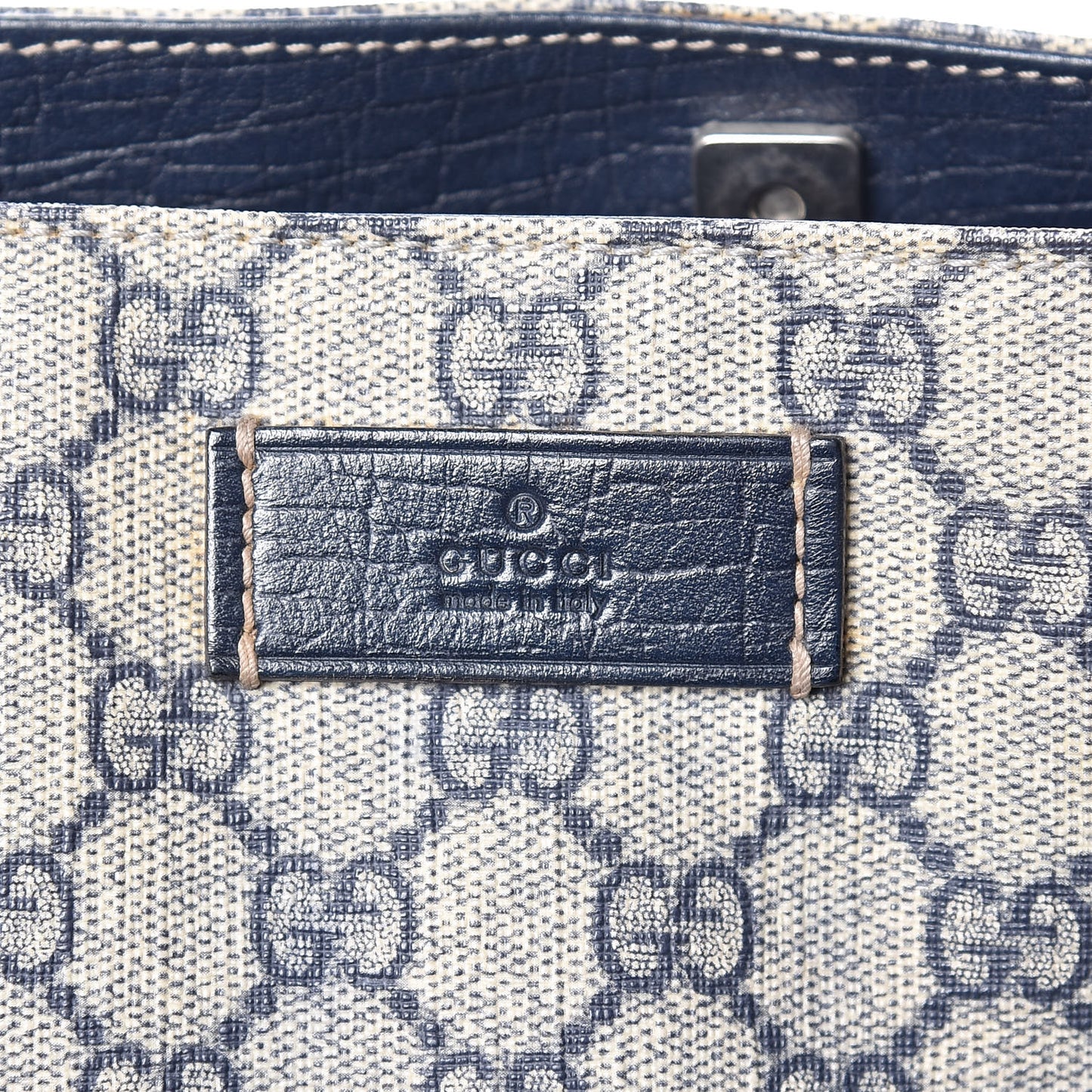 GG Plus Monogram Small Vertical Tote Blue