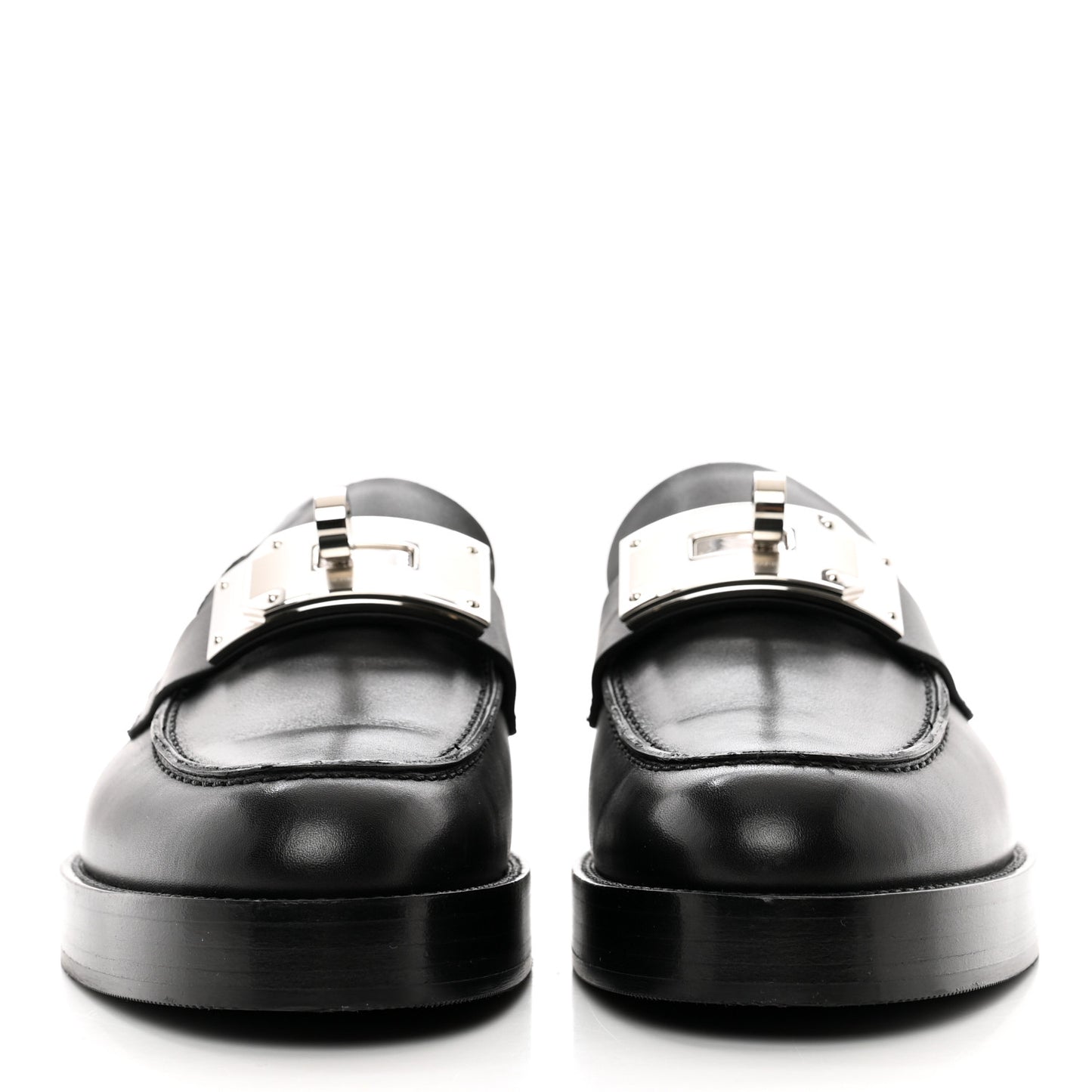 Calfskin Womens Hot Loafer 38.5 Black