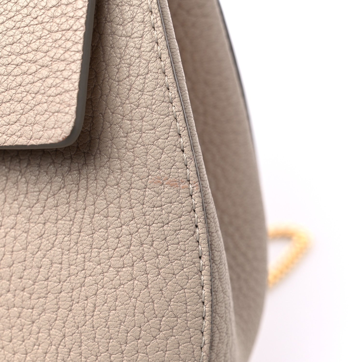 Chloe Grained Lambskin Drew Shoulder Bag Cement Pink 10 of 11