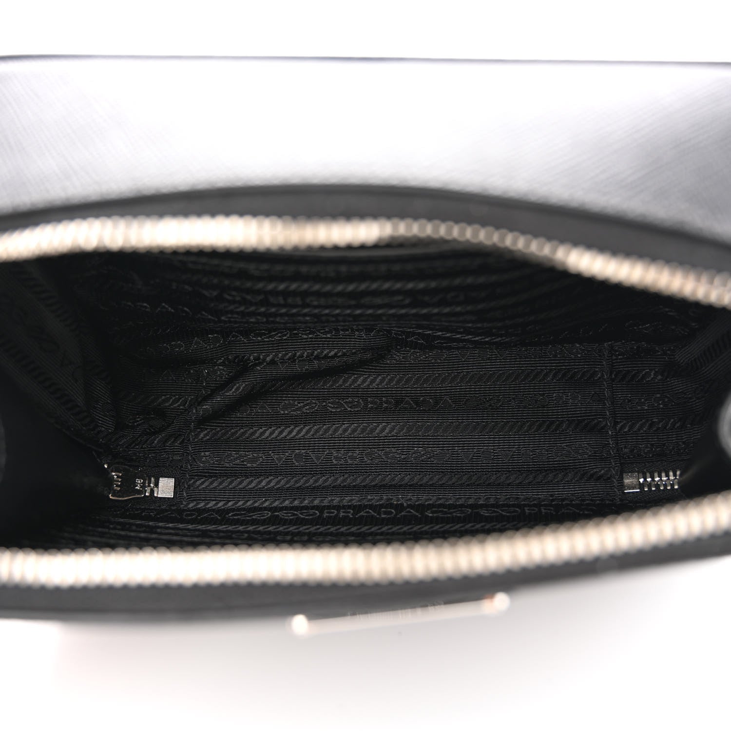 Prada Saffiano Travel Small Brique Crossbody Bag Black 5 of 13