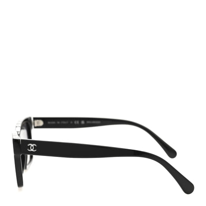 Chanel Acetate Polarized Square Sunglasses 5417 Black 3 of 8