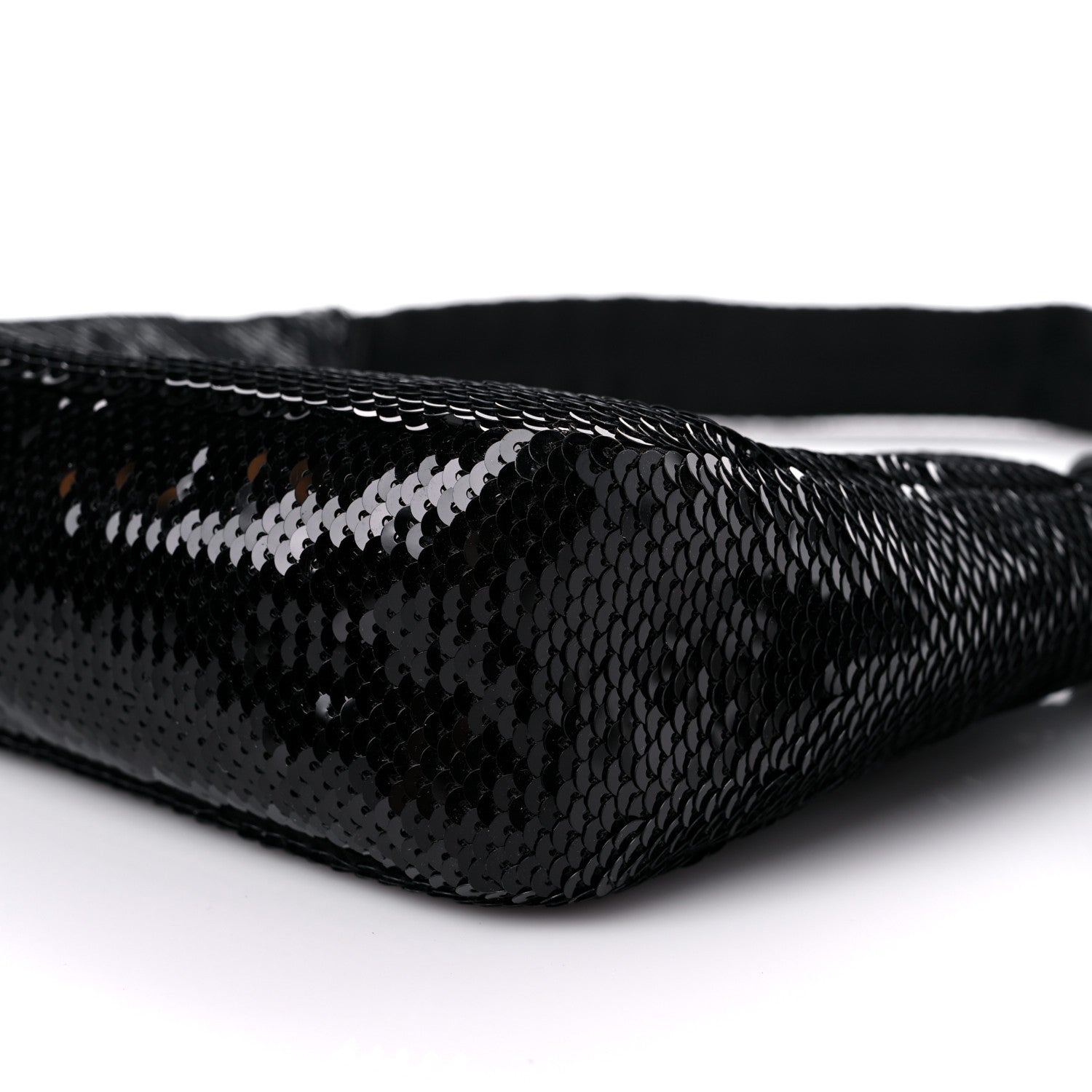 Prada Paillettes Sequin Mini Re-Edition 2000 Bag Black White 9 of 10