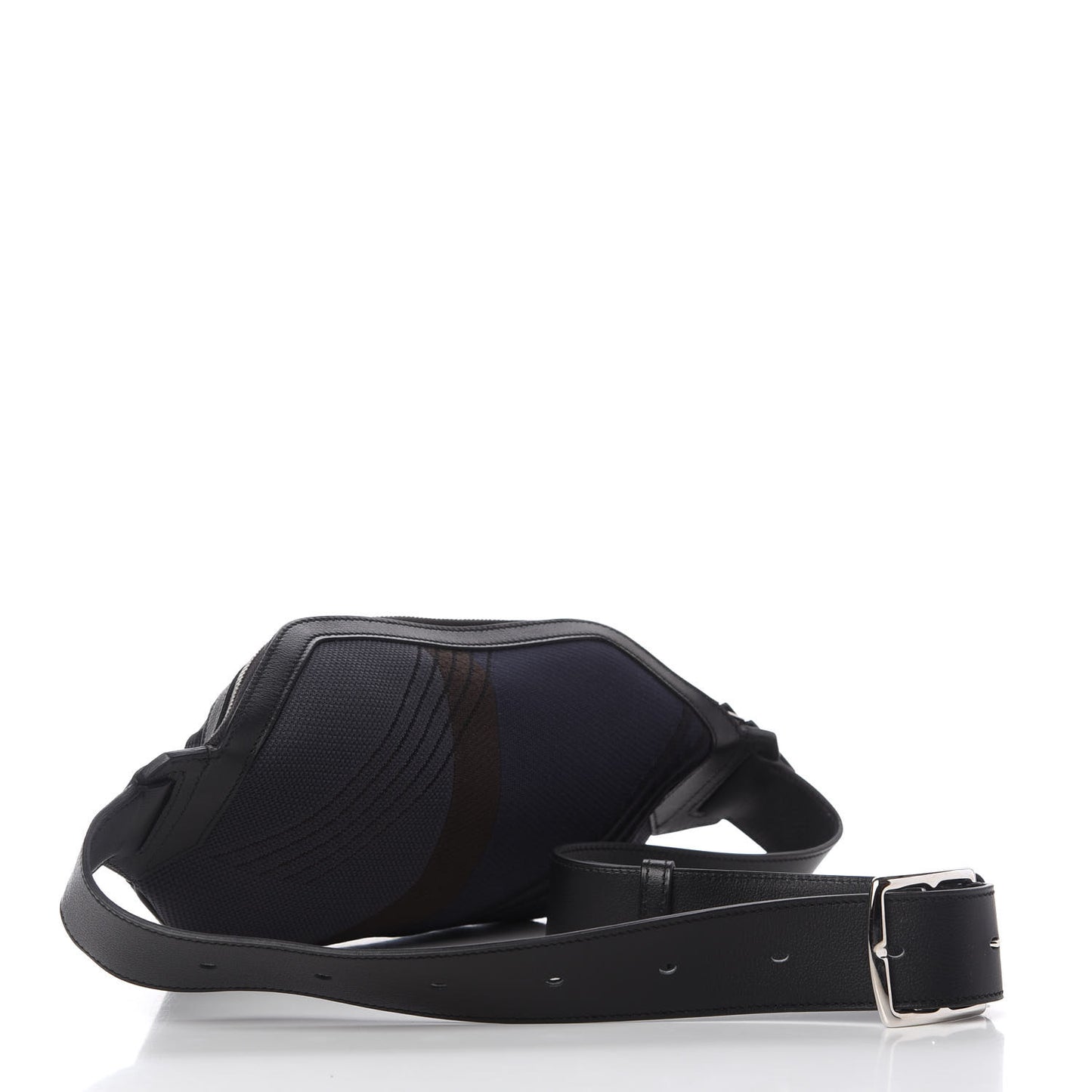 Dynamo Technical Canvas Allegretto Calfskin Cityslide Belt Bag Plomb Bleu Nuit Black