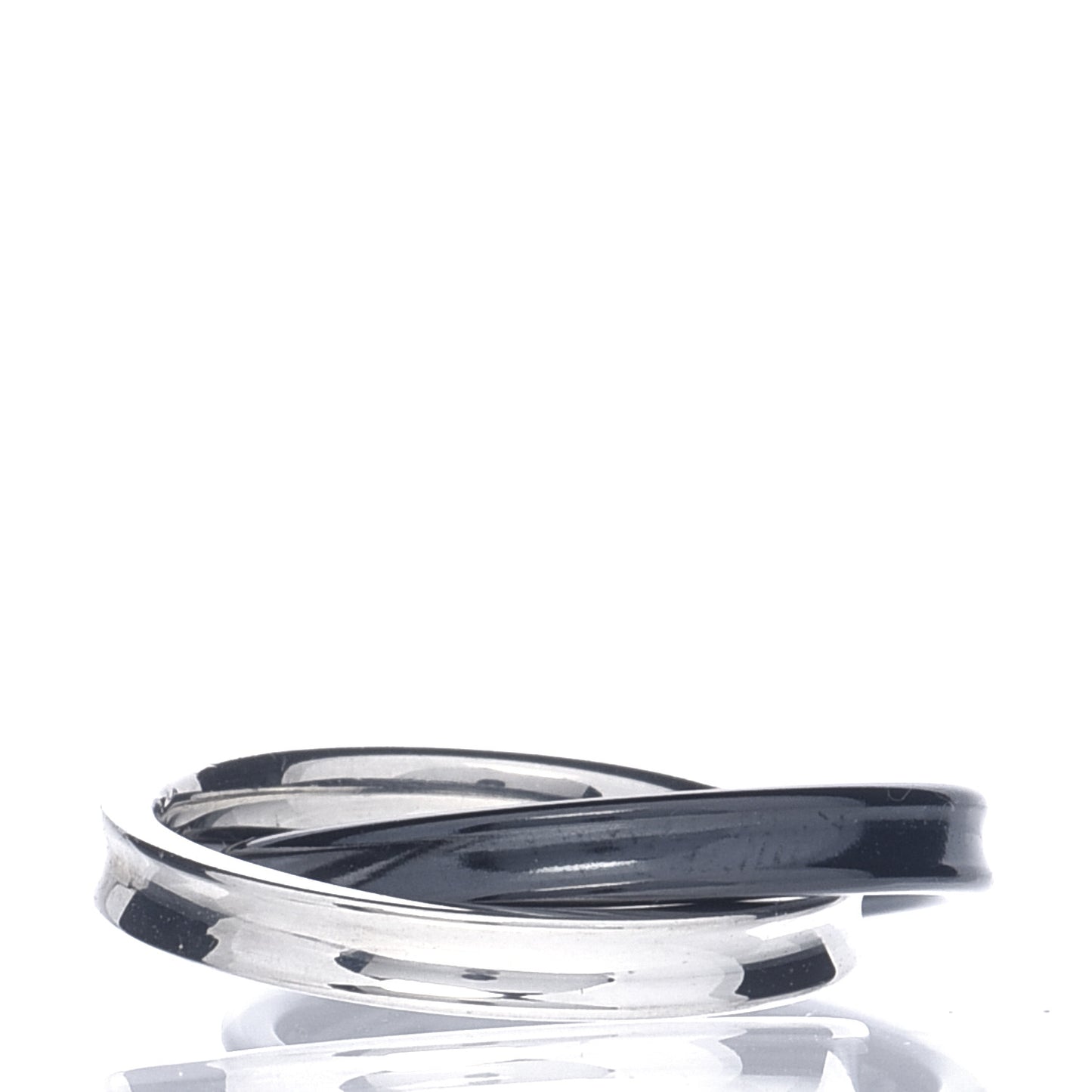 Sterling Silver Titanium 1837 Interlocking Ring 49 5