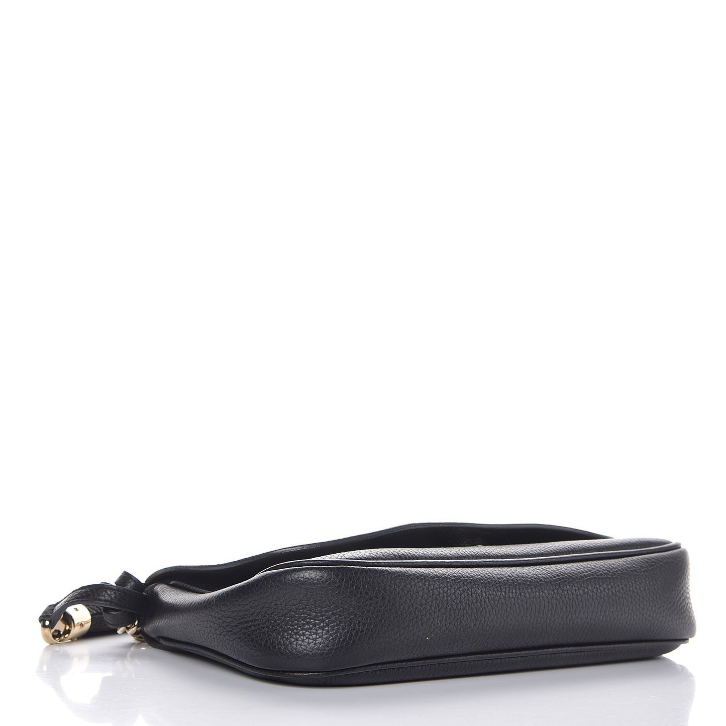 Pebbled Calfskin Medium Soho Flap Crossbody Black