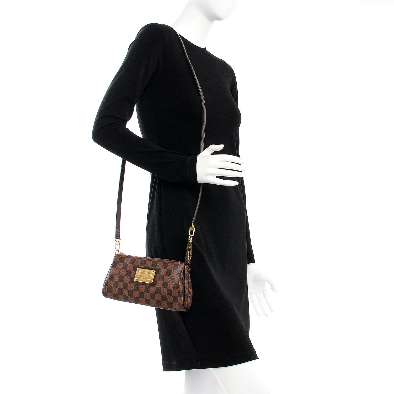 Louis Vuitton Damier Ebene Eva Clutch 2 of 7