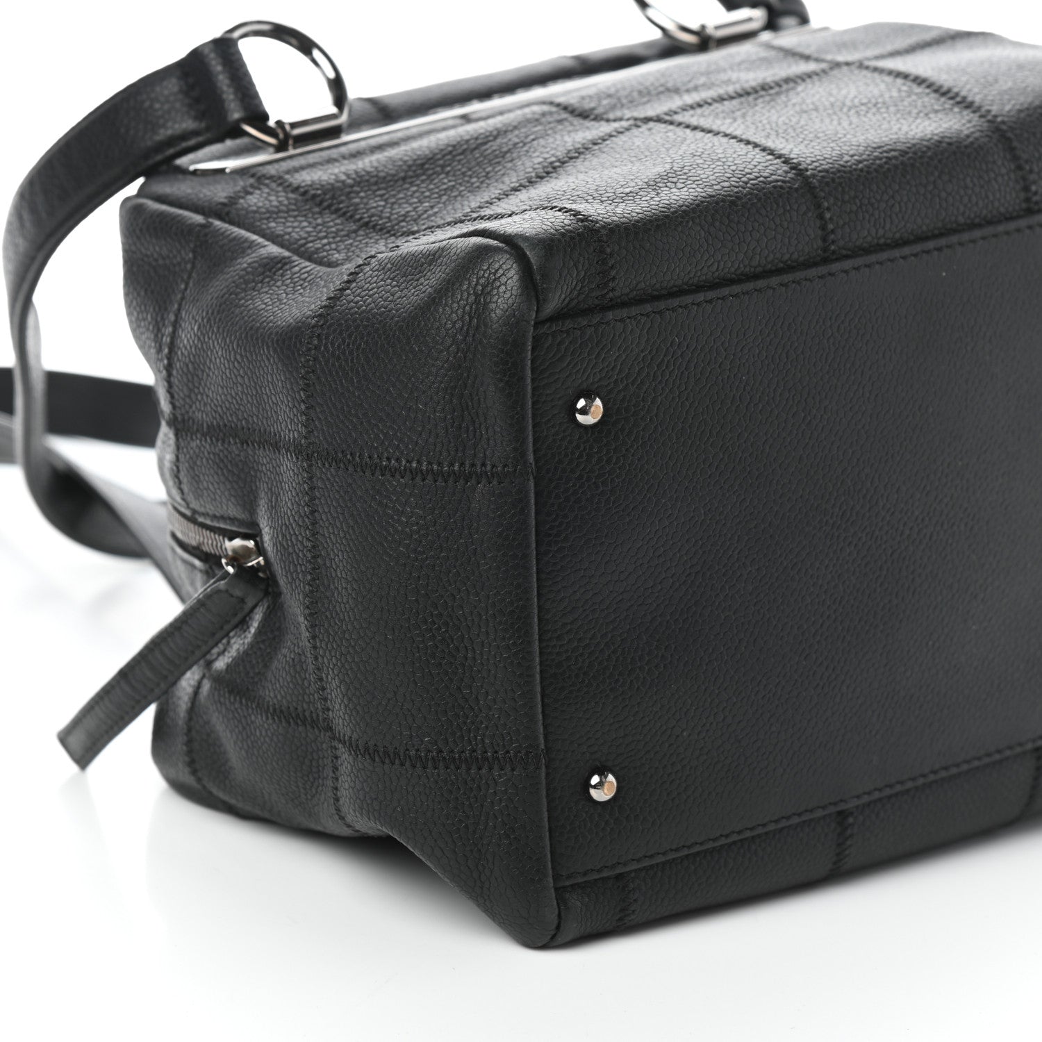 Chanel Caviar Square Stitched Bowler Black 8 of 9