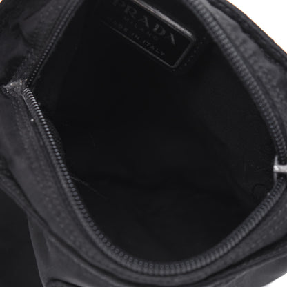 Prada Tessuto Nylon Saffiano Flat Messenger Bag Black 5 of 13