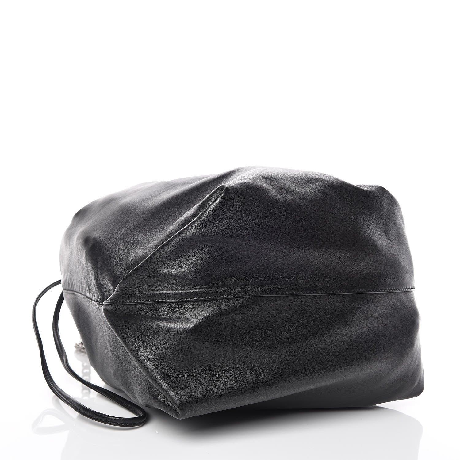 Saint Laurent Lambskin Teddy Drawstring Bag Black 5 of 10