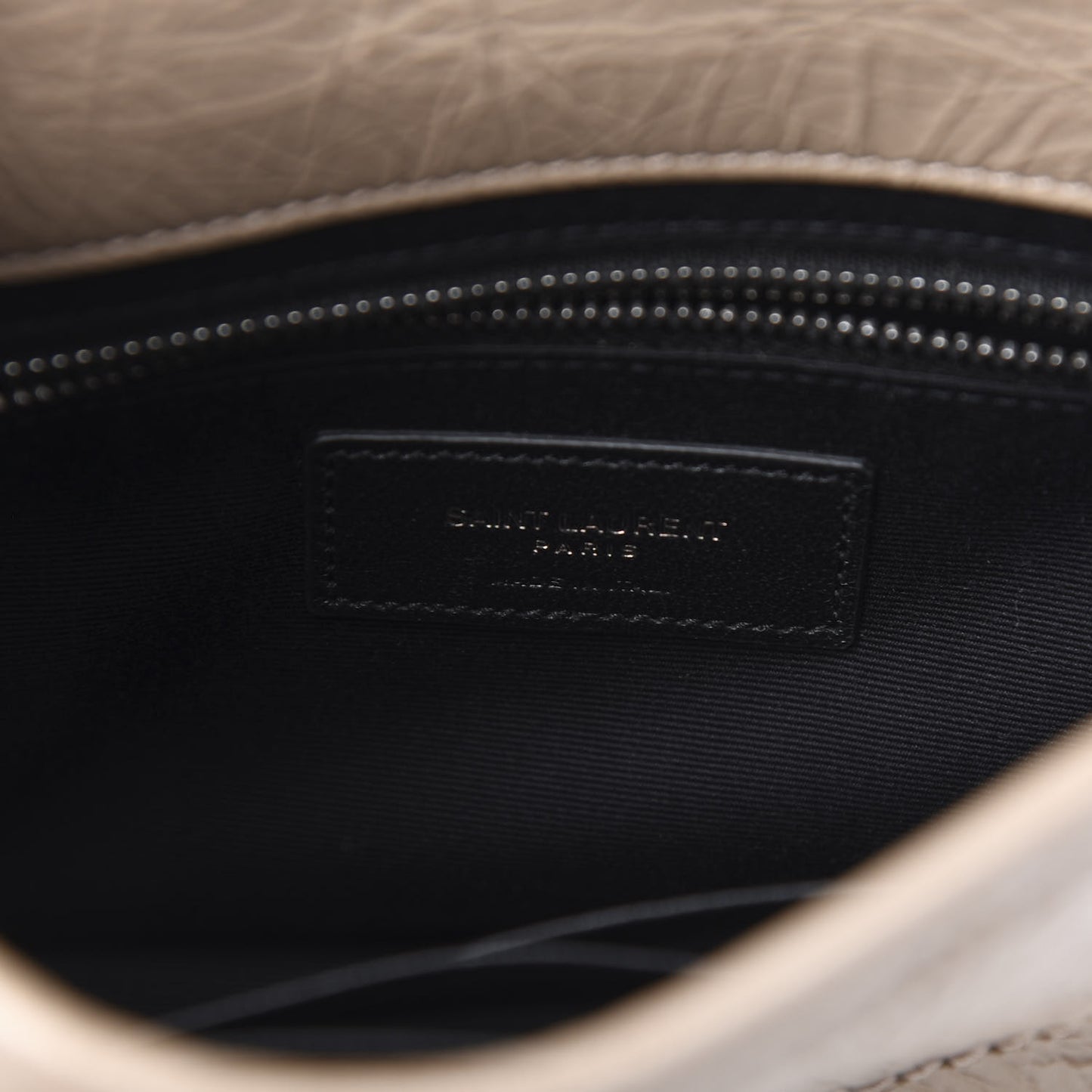 Crinkled Calfskin Matelasse Monogram Niki Chain Wallet Dusty Grey