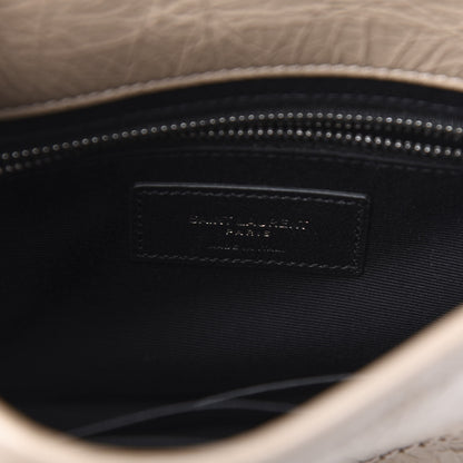 Saint Laurent Crinkled Calfskin Matelasse Monogram Niki Chain Wallet Dusty Grey 8 of 9