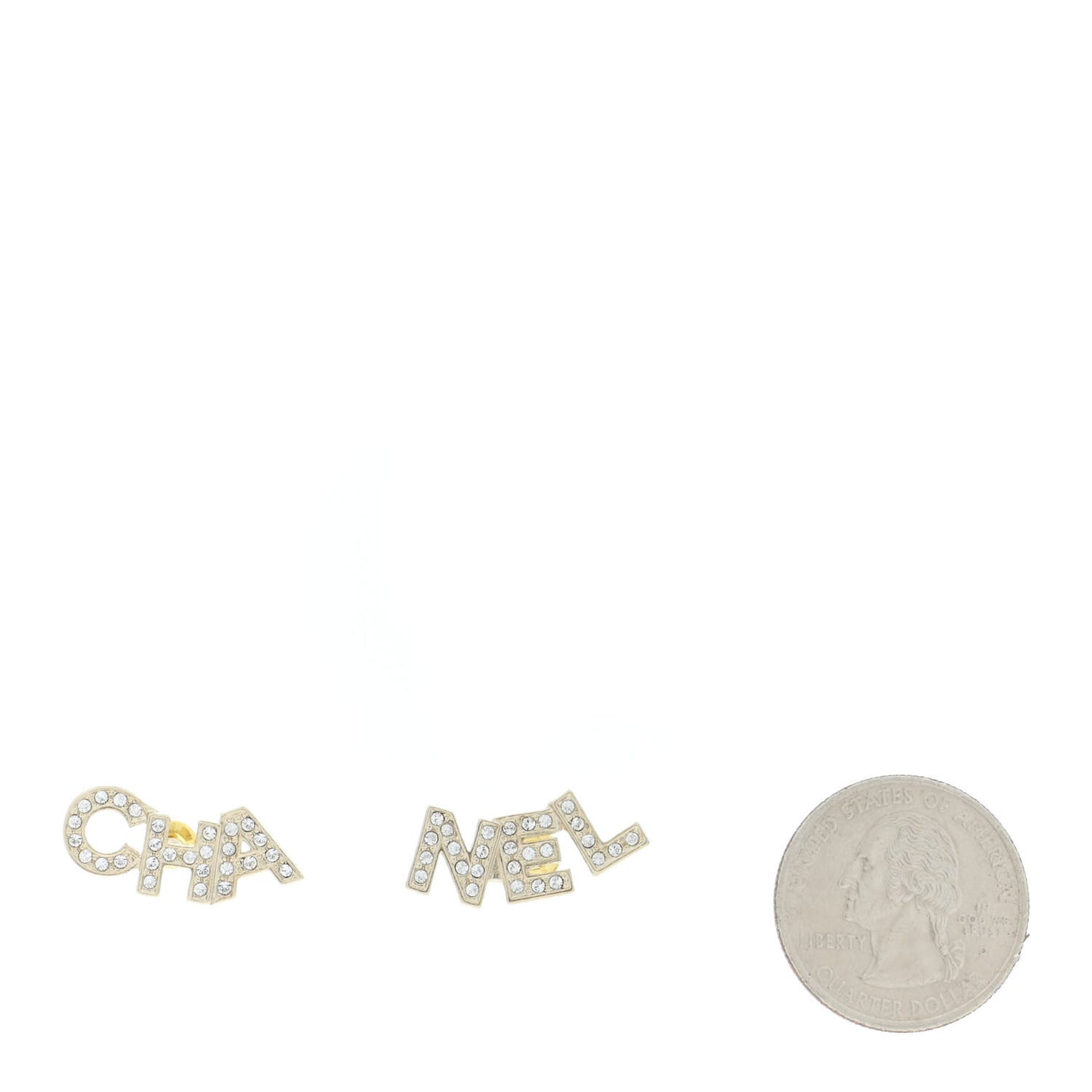 Crystal Pearl Signature Stud Earrings Gold