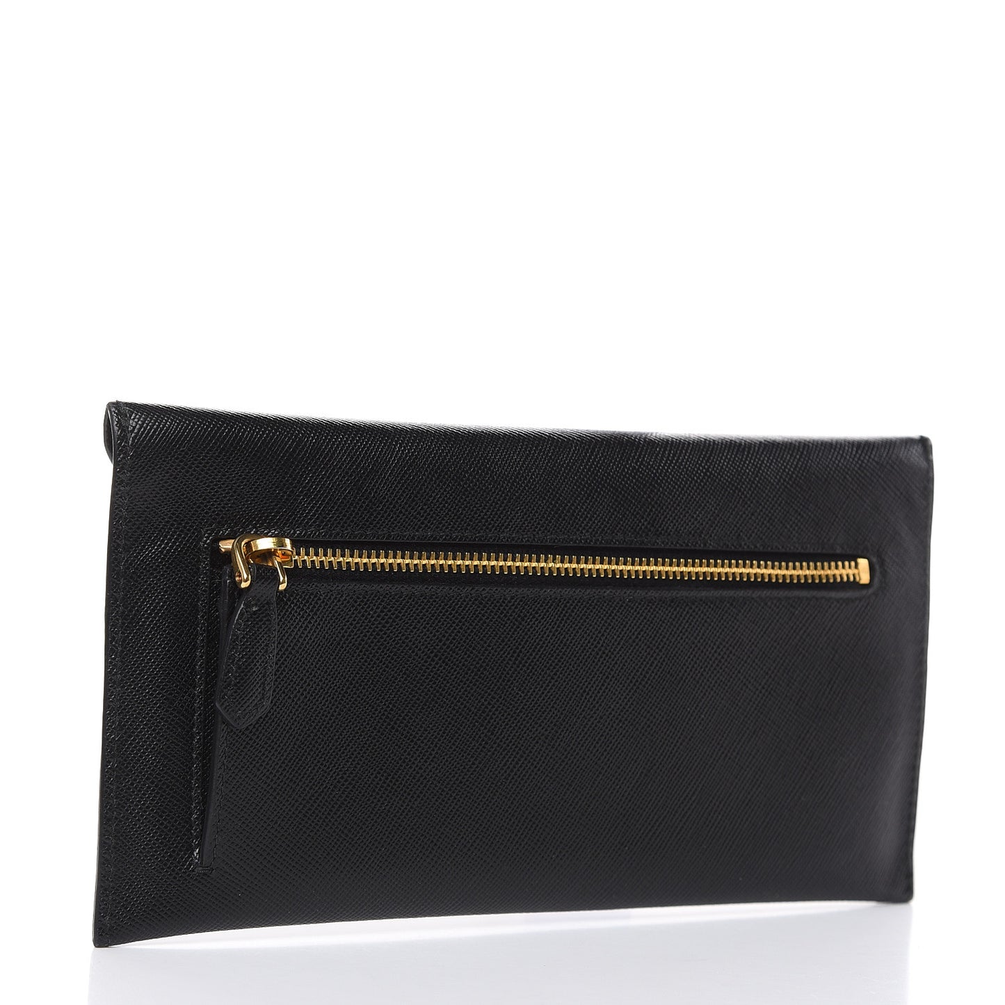 Saffiano Metal Envelope Wallet Black
