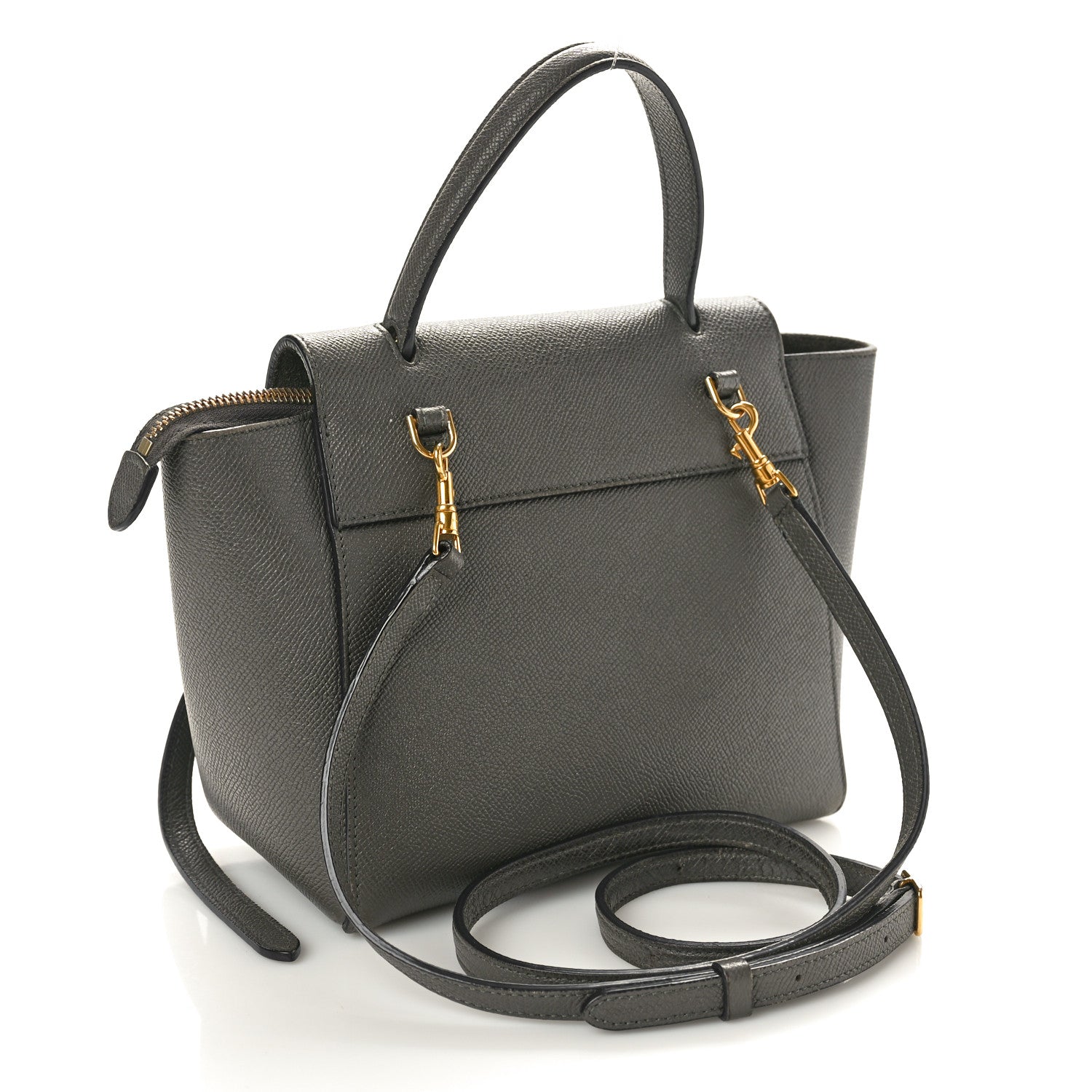 Celine Grained Calfskin Nano Belt Bag Grey 3 of 14