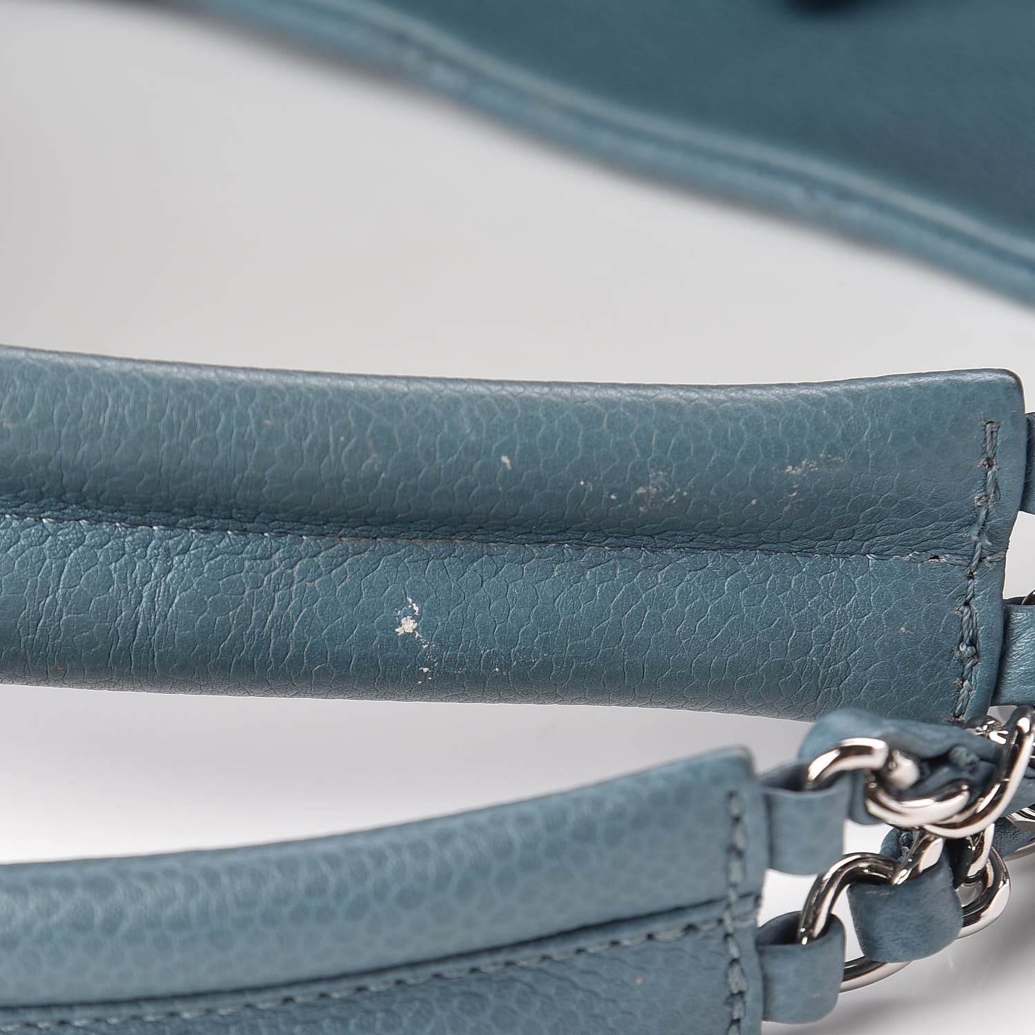 Chanel Caviar Quilted Expandable Zip Shoulder Bag Blue 11 of 12