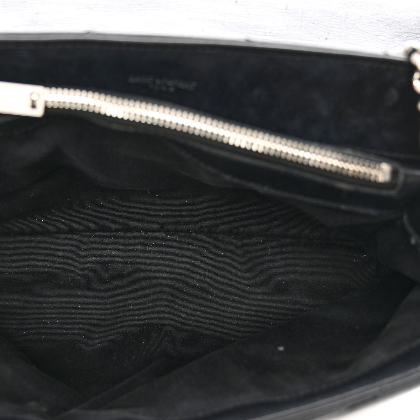 Calfskin Y Quilted Monogram Medium Loulou Satchel Black