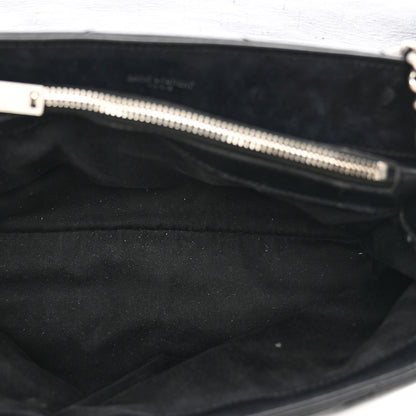 Saint Laurent Calfskin Y Quilted Monogram Medium Loulou Satchel Black 6 of 12