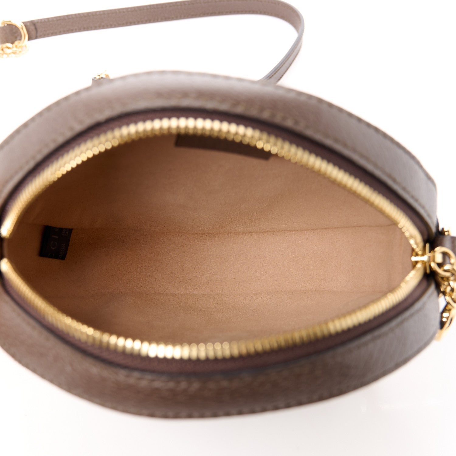 Gucci GG Supreme Monogram Web Mini Ophidia Round Shoulder Bag Brown 5 of 11