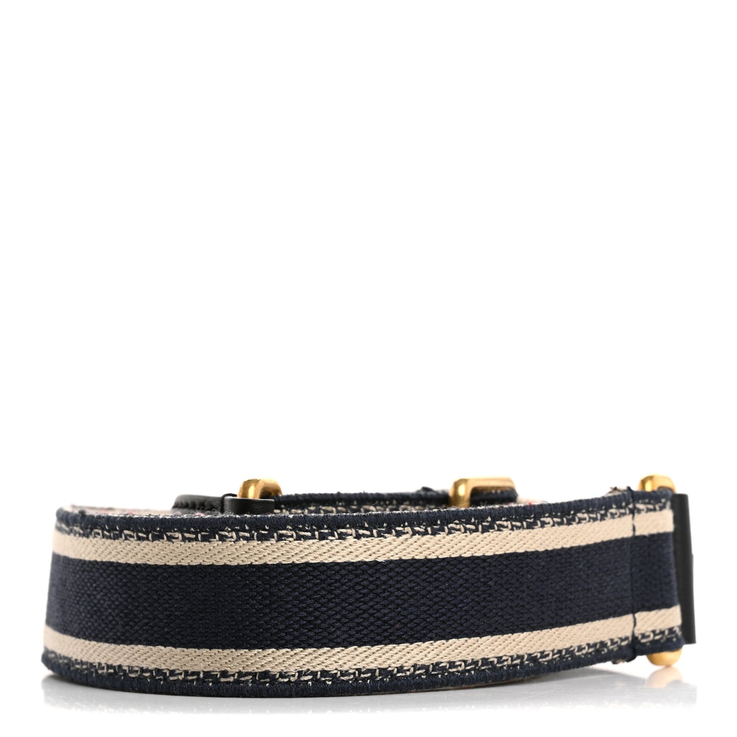 Canvas Embroidered Shoulder Strap Blue