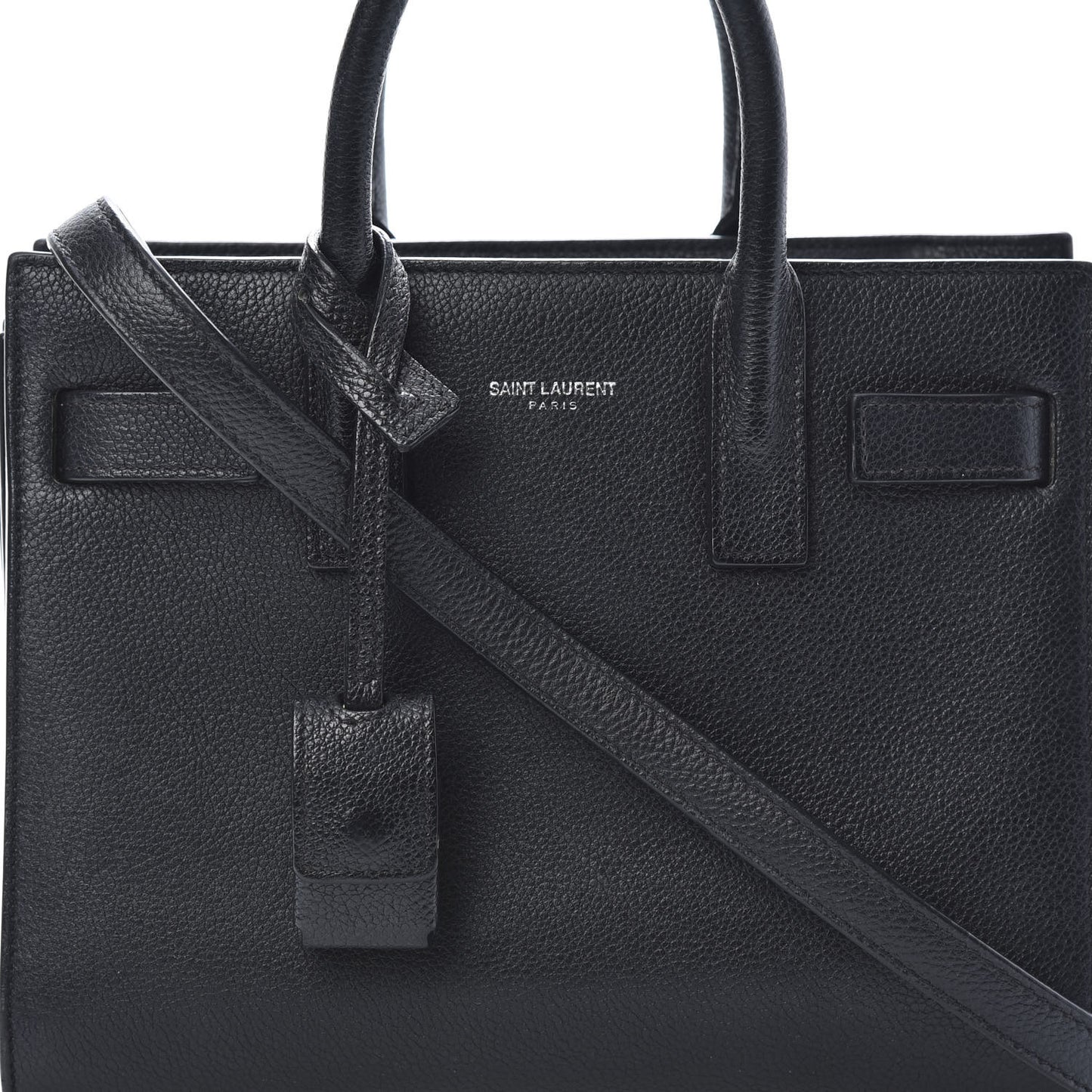 Grained Calfskin Nano Sac De Jour Black