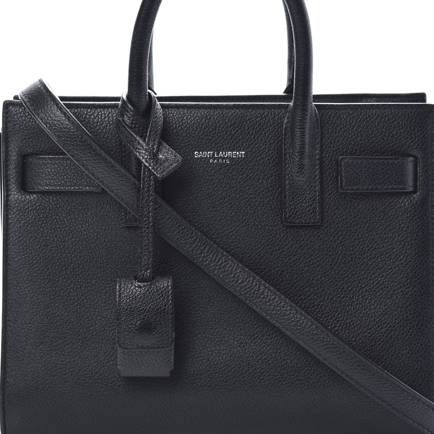 Saint Laurent Grained Calfskin Nano Sac De Jour Black 8 of 13