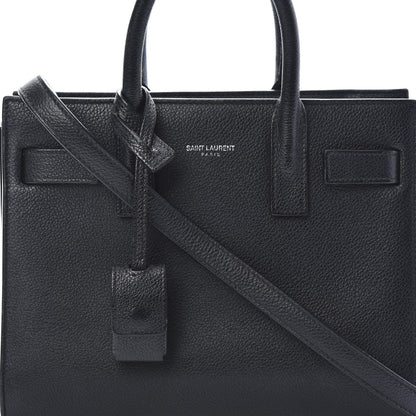 Saint Laurent Grained Calfskin Nano Sac De Jour Black 8 of 13
