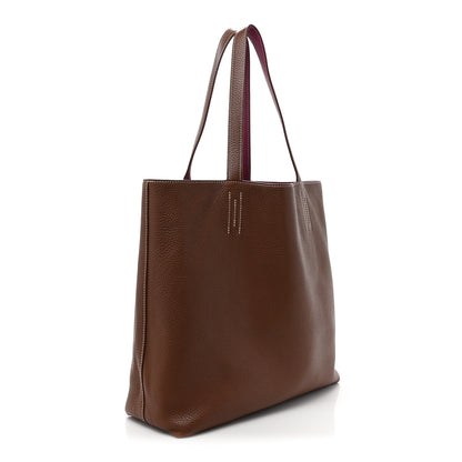 Hermes Taurillon Clemence Double Sens 36 Reversible Tote Marron Tosca 4 of 20