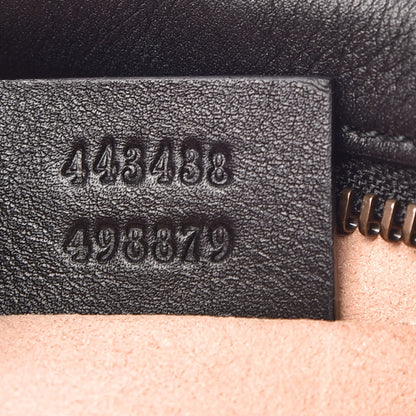 Gucci Calfskin Matelasse Mini GG Marmont Wrist Wallet Black 7 of 9
