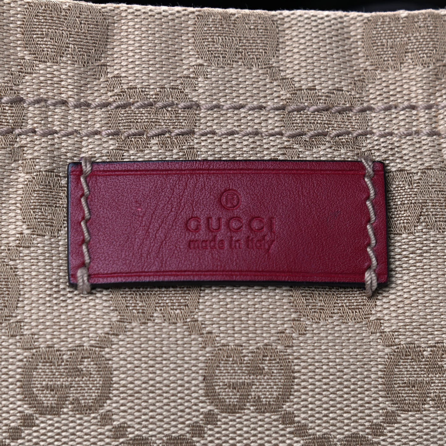 GG Monogram Medium Web Handle Vertical Tote Red