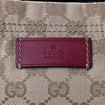 Gucci GG Monogram Medium Web Handle Vertical Tote Red 8 of 13
