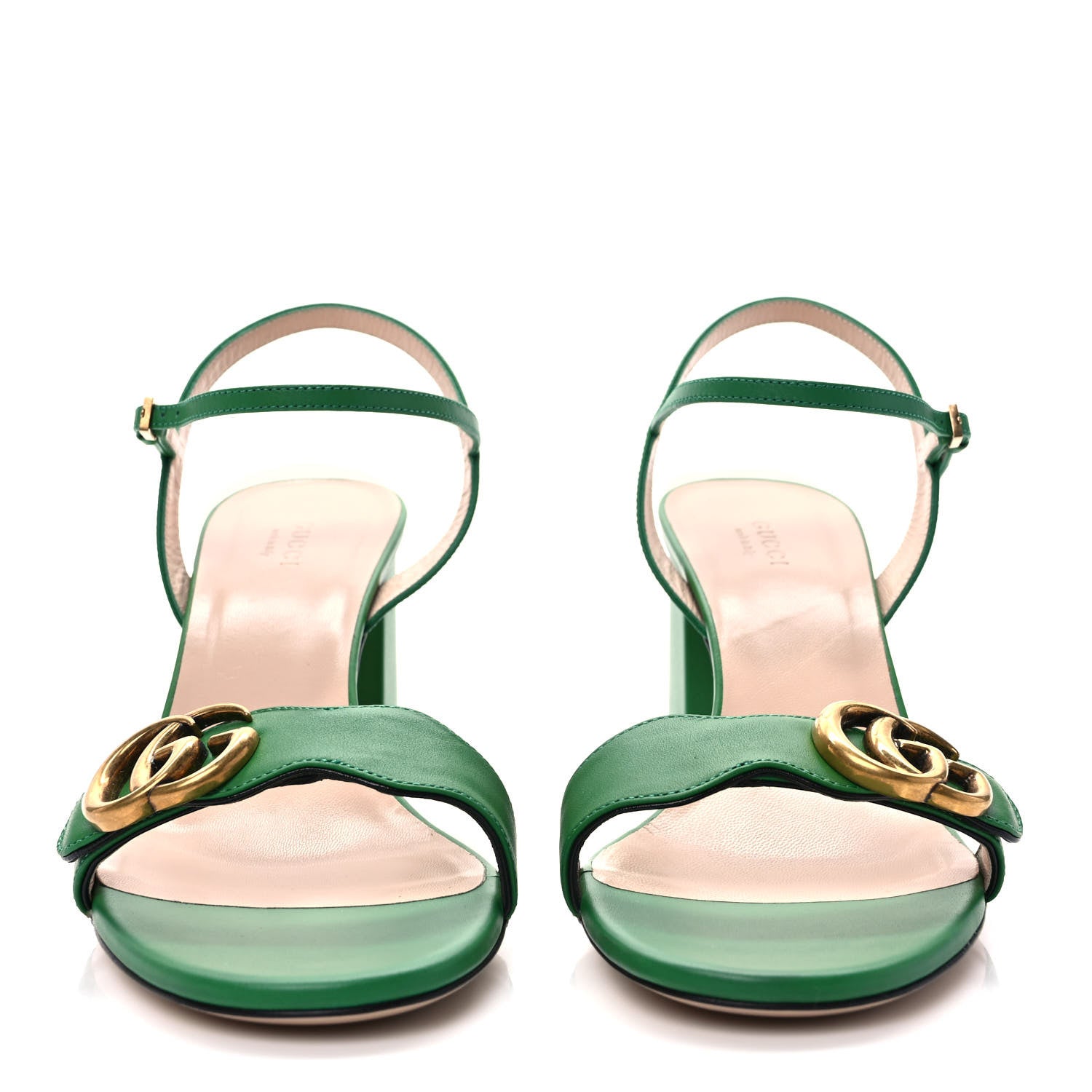 Gucci Lifford Calfskin GG Marmont Ankle Wrap 75mm Sandals 40 New Shamarock 2 of 8