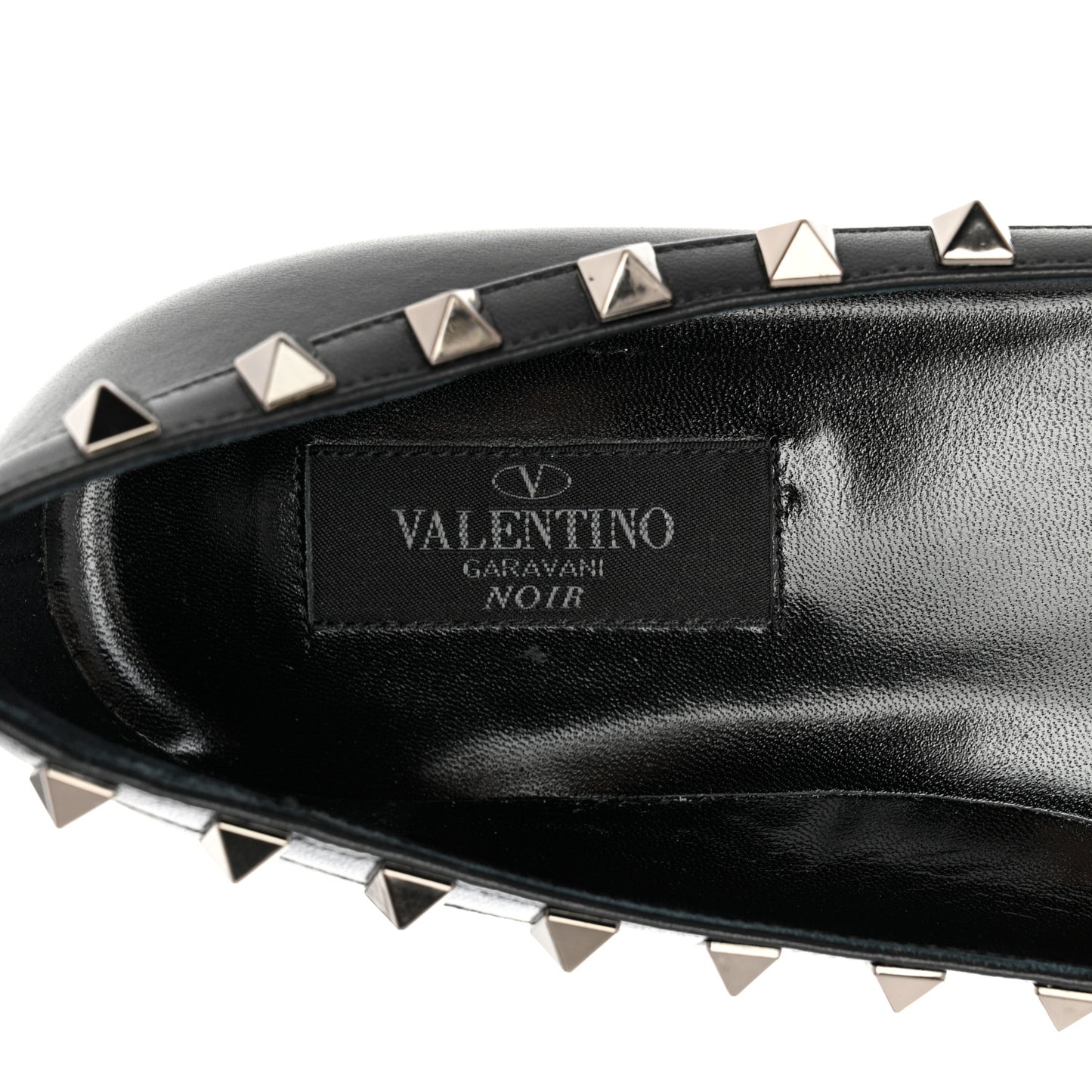 Nappa Rockstud Ballerina Flats 37 Black