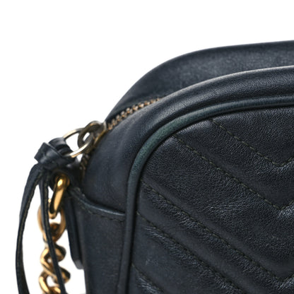 Gucci Calfskin Matelasse Small GG Marmont Chain Shoulder Bag Black 15 of 15