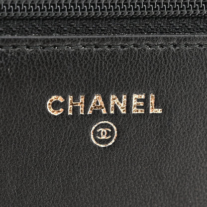 Chanel Velvet Pearl Diamond Embellished Wallet On Chain WOC Black 6 of 12