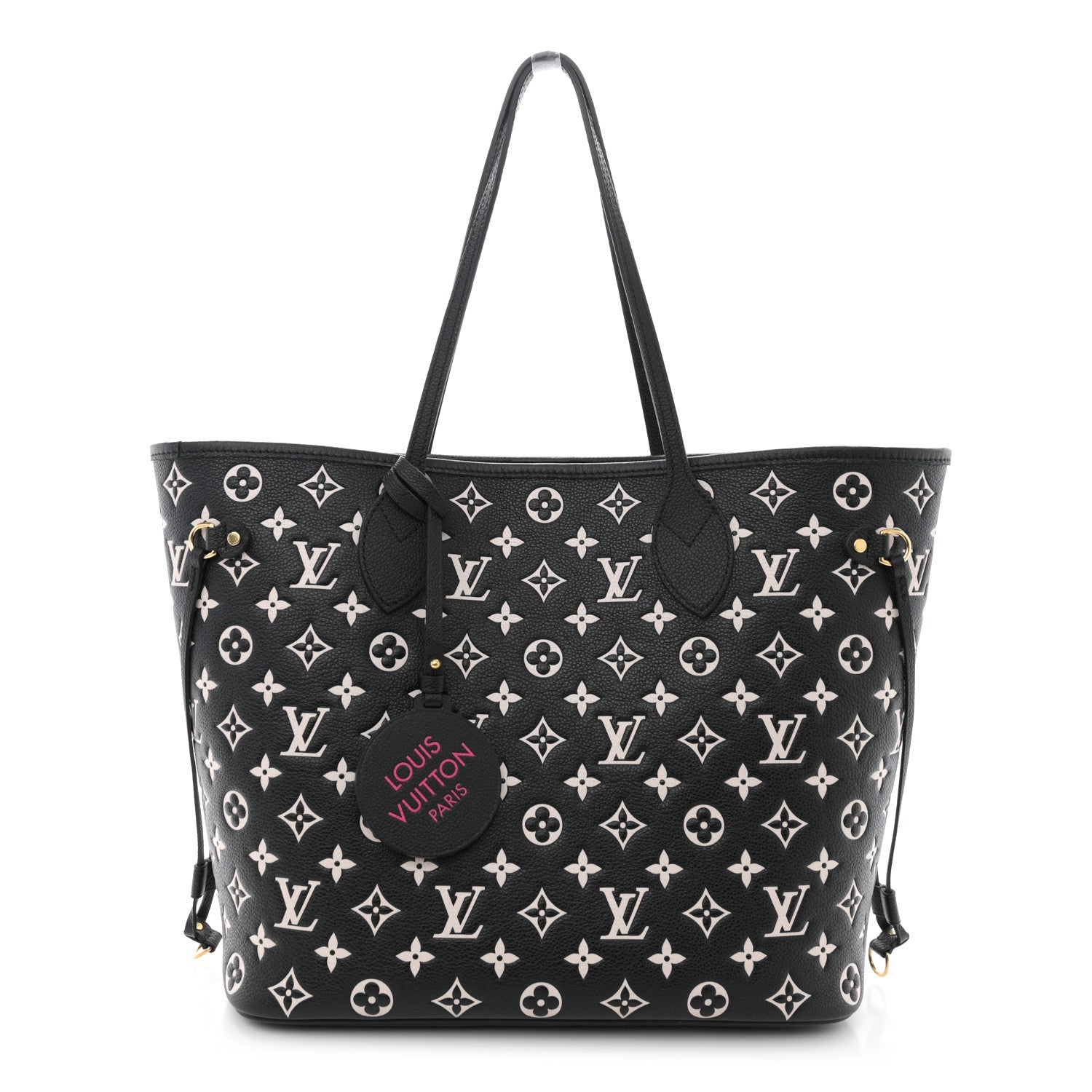 Louis Vuitton Empreinte Spring In The City Neverfull MM Black White Pink 1 of 13