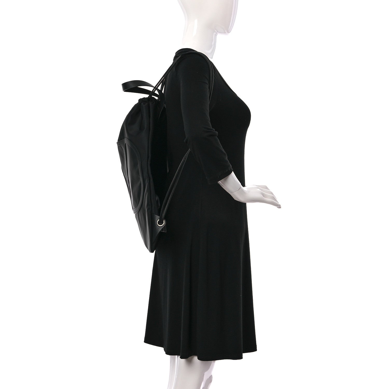 Valentino Garavani Nylon VLogo Drawstring Backpack Black 2 of 10