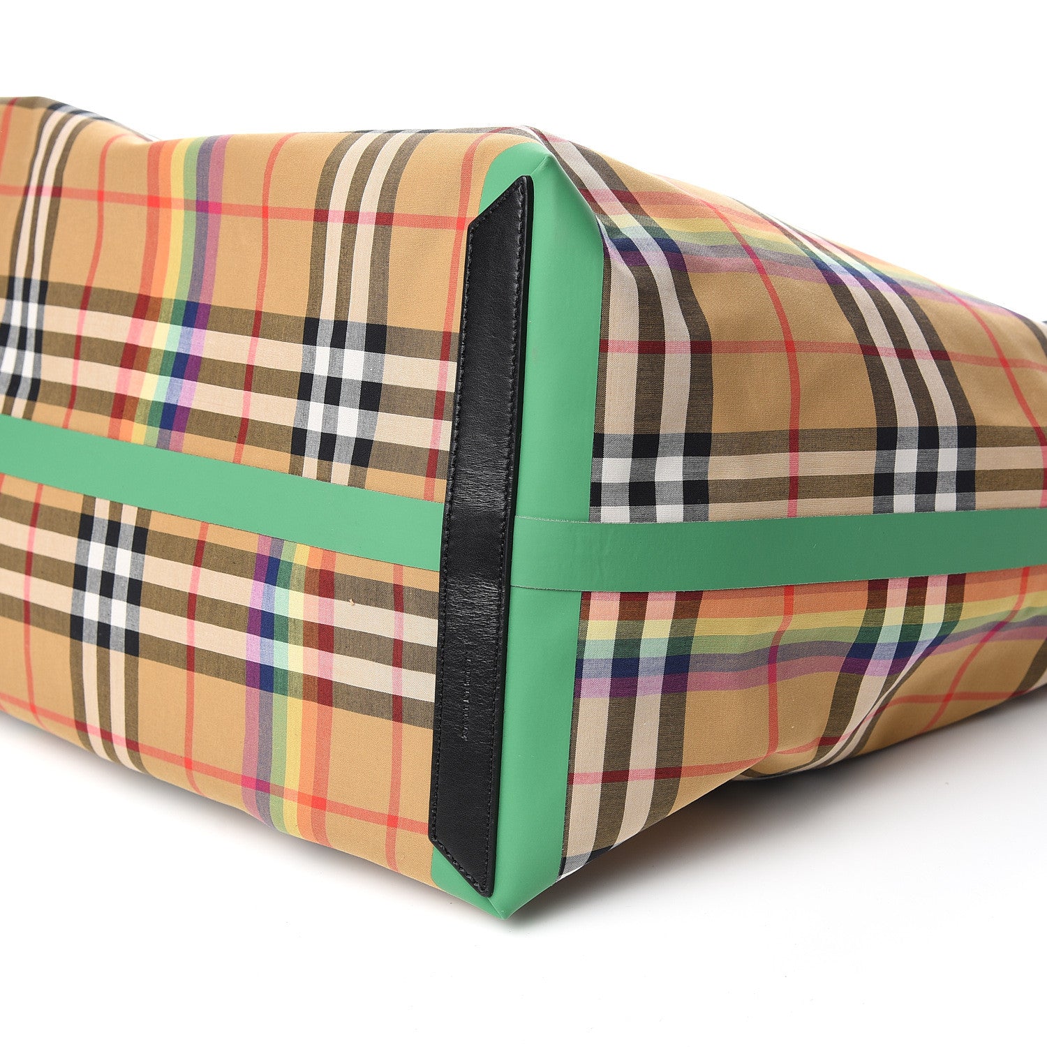 Burberry Vintage Rainbow Check Extra Large The Giant Reversible Tote Antique Yellow 13 of 17