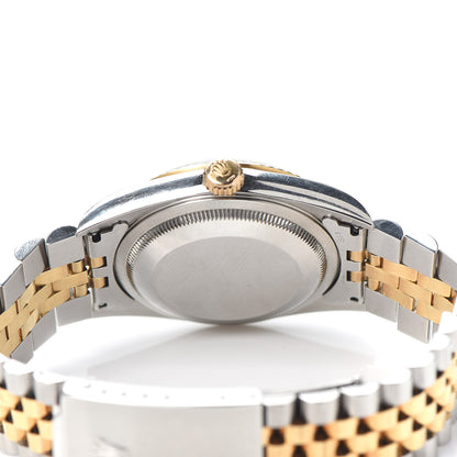 Rolex Stainless Steel 18K Yellow Gold 36mm Oyster Perpetual Datejust Watch Black 16233 4 of 5